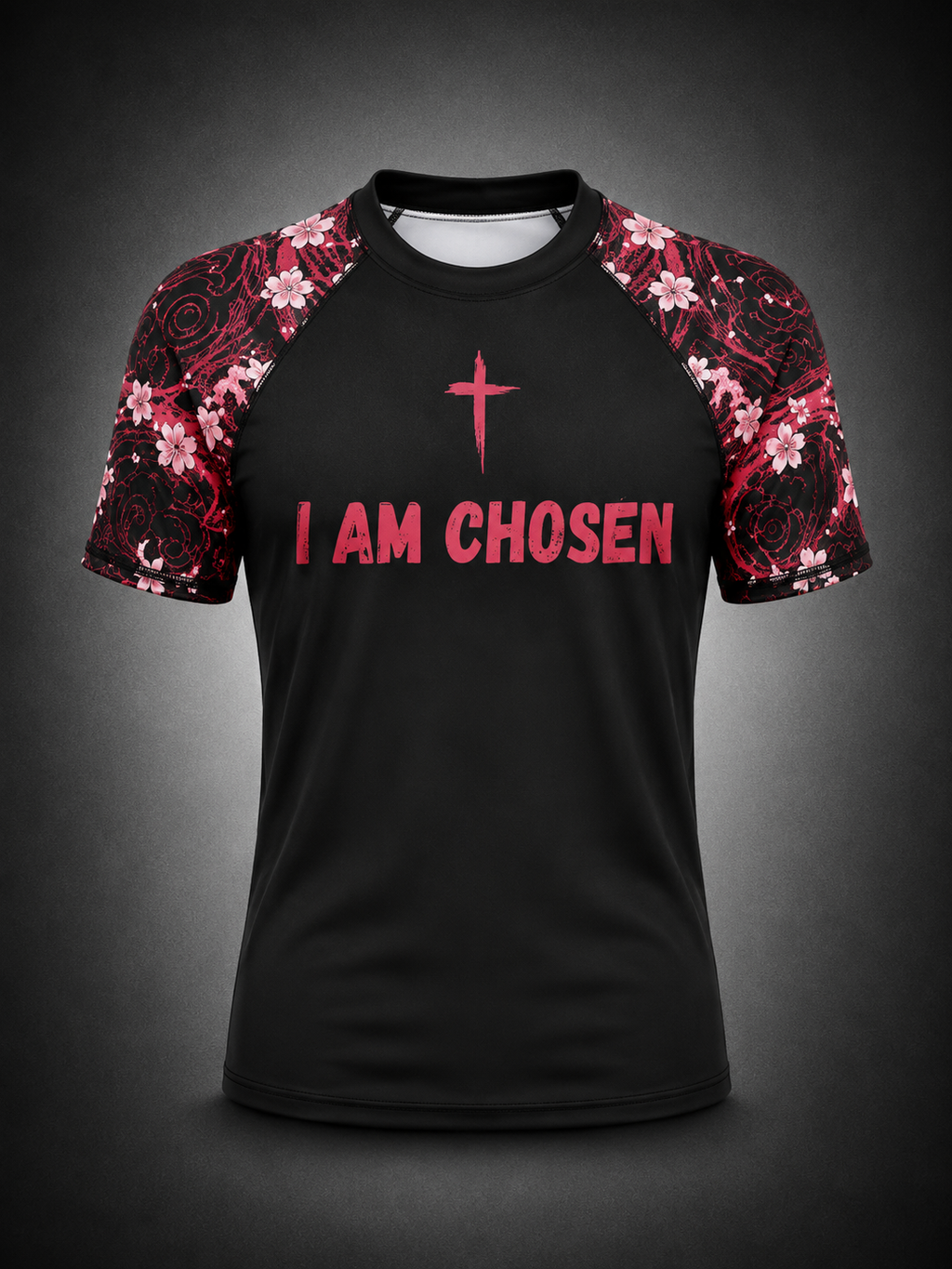 Maroon Floral Rash Guard