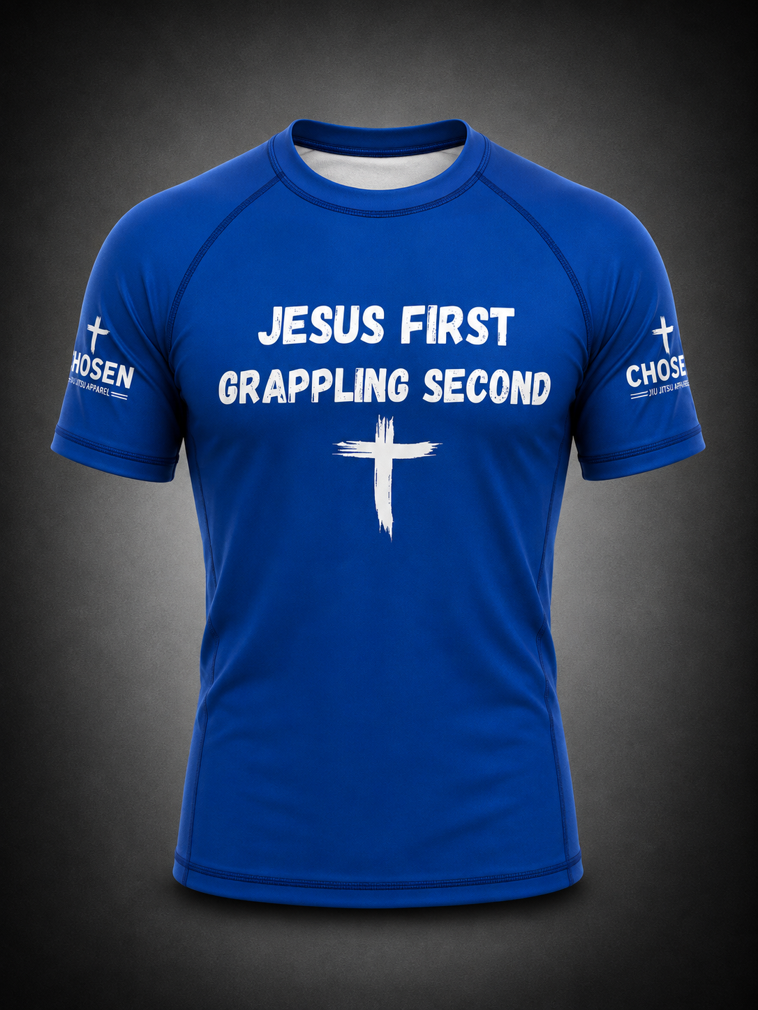 Jesus First Blue Rash Guard