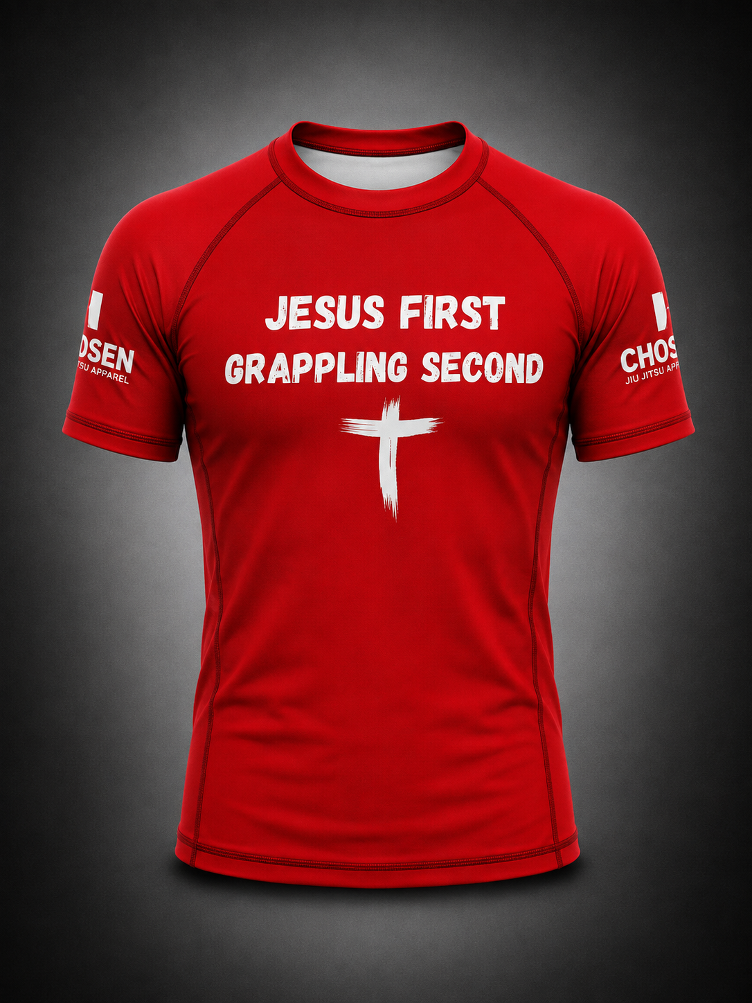 Jesus First Red Rash Guard